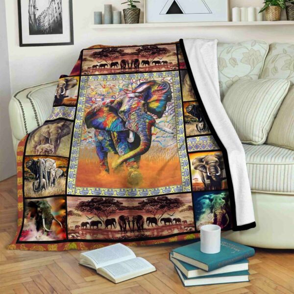 Elephan Fleece Blanket Sherpa Blanket