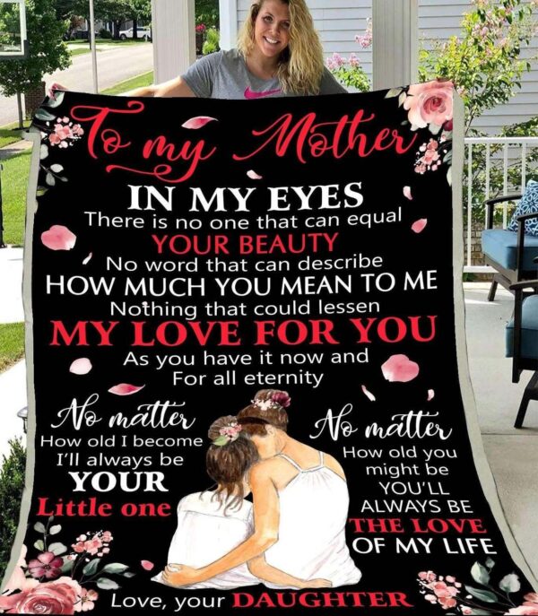 To my Mom In my eyes Fleece Blanket Sherpa Blanket