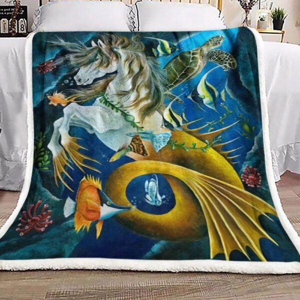 Seahorse Fleece Blanket Sherpa Blanket