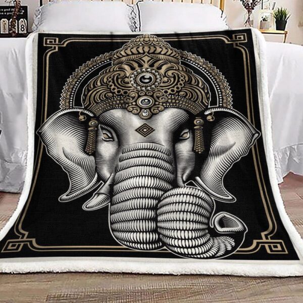 Elephant Fleece Blanket Sherpa Blanket