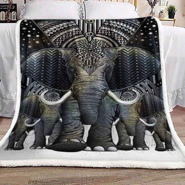 Elephant Fleece Blanket Sherpa Blanket