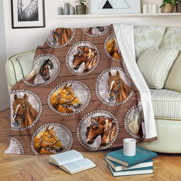 Horse Fleece Blanket Sherpa Blanket