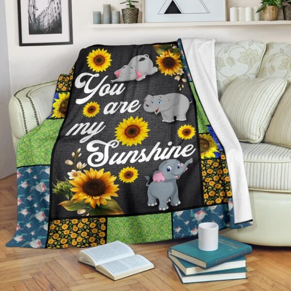 Elephant Fleece Blanket Sherpa Blanket