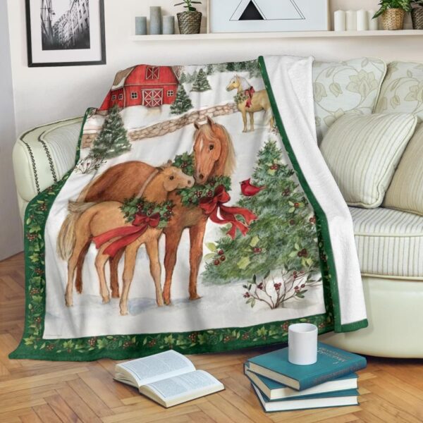 Horse Fleece Blanket Sherpa Blanket