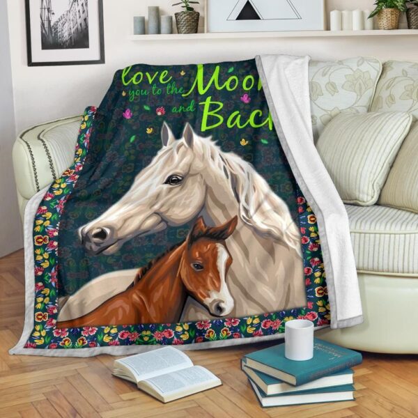 Horse Fleece Blanket Sherpa Blanket