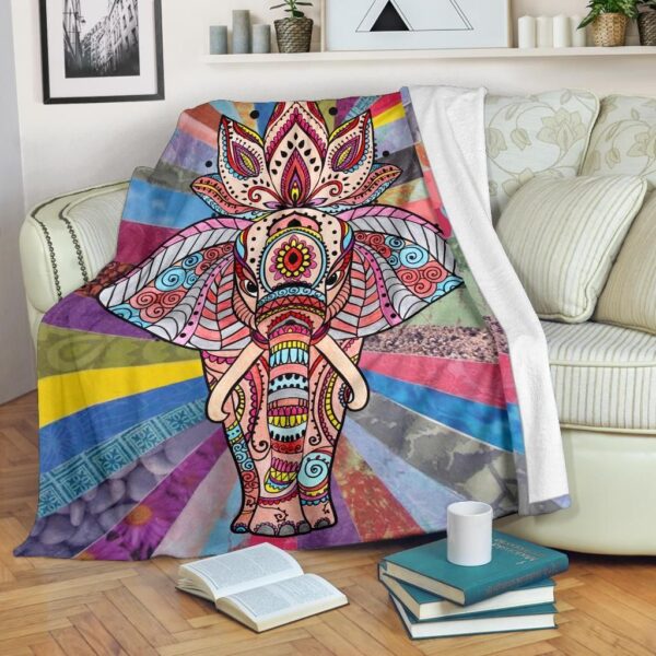 Elephant Fleece Blanket Sherpa Blanket