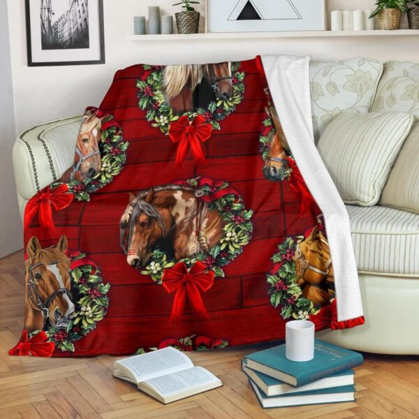 Horse Fleece Blanket Sherpa Blanket