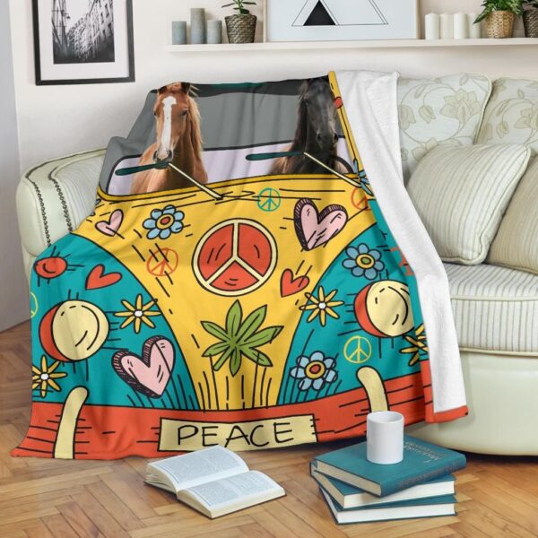 Horse Fleece Blanket Sherpa Blanket