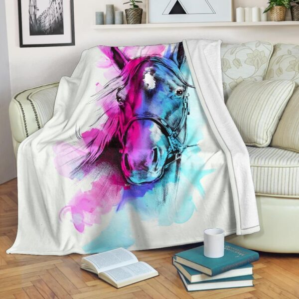 Horse Fleece Blanket Sherpa Blanket