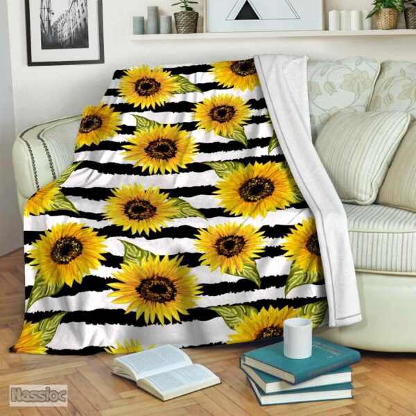 Sunflower Fleece Blanket Sherpa Blanket