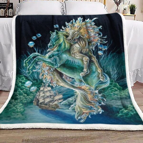 Seahorse Fleece Blanket Sherpa Blanket