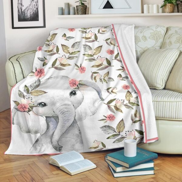 Elephant Fleece Blanket Sherpa Blanket