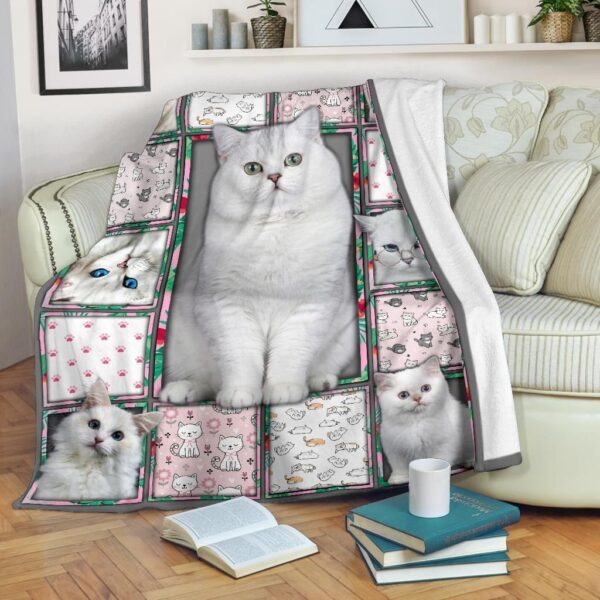 Cat Fleece Blanket Sherpa Blanket