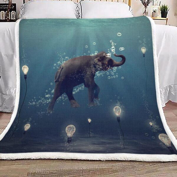 The Elephant Dreamer Fleece Blanket Sherpa Blanket