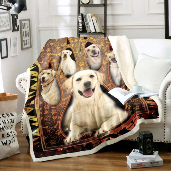 Labrador Retriever Fleece Blanket Sherpa Blanket