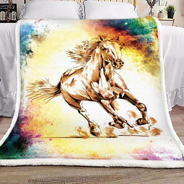 Horse Fleece Blanket Sherpa Blanket