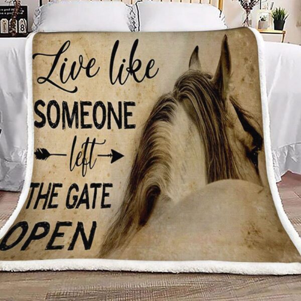 Horse Fleece Blanket Sherpa Blanket