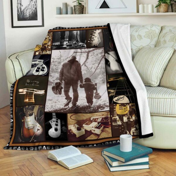 Guitar Fleece Blanket Sherpa Blanket