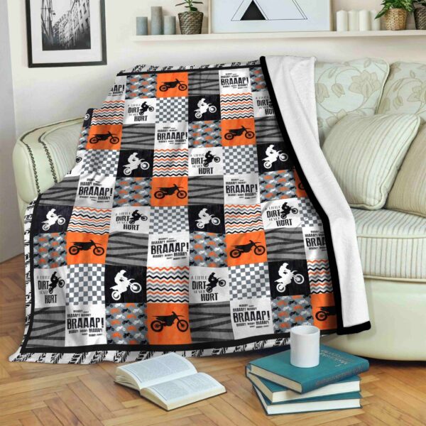 Motocross Fleece Blanket Sherpa Blanket
