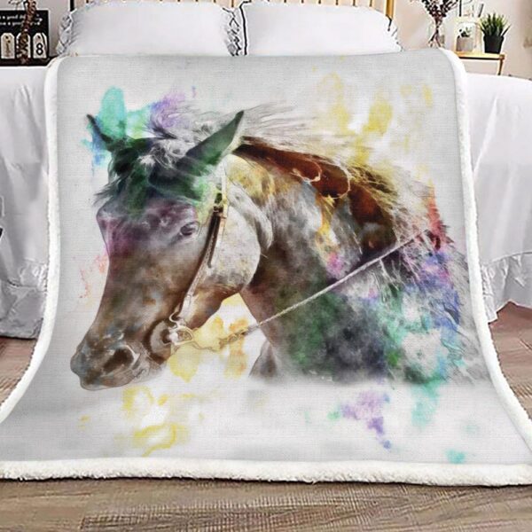 Running Horse Fleece Blanket Sherpa Blanket