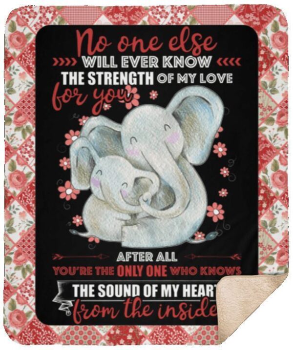 No One Else Elephant Fleece Blanket Sherpa Blanket