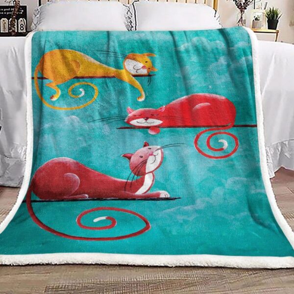 Cat Fleece Blanket Sherpa Blanket
