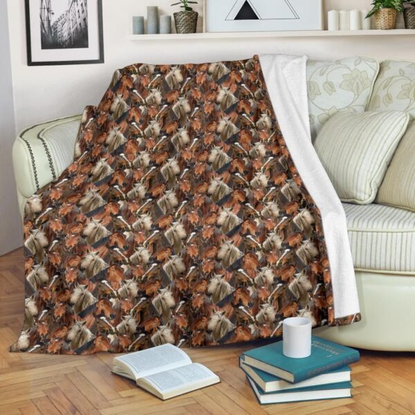 Horse Fleece Blanket Sherpa Blanket