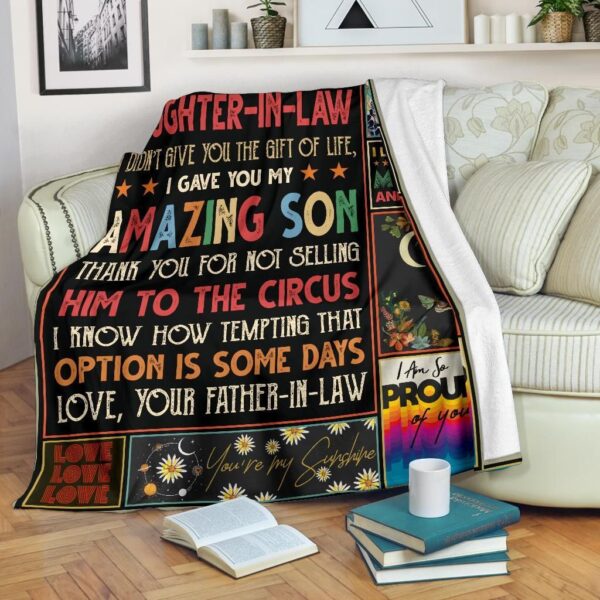 To My Daughter In Law Fleece Blanket Sherpa Blanket