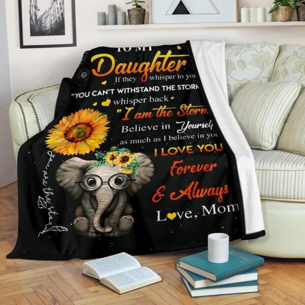 To My Beautiful Daughter Fleece Blanket Sherpa Blanket