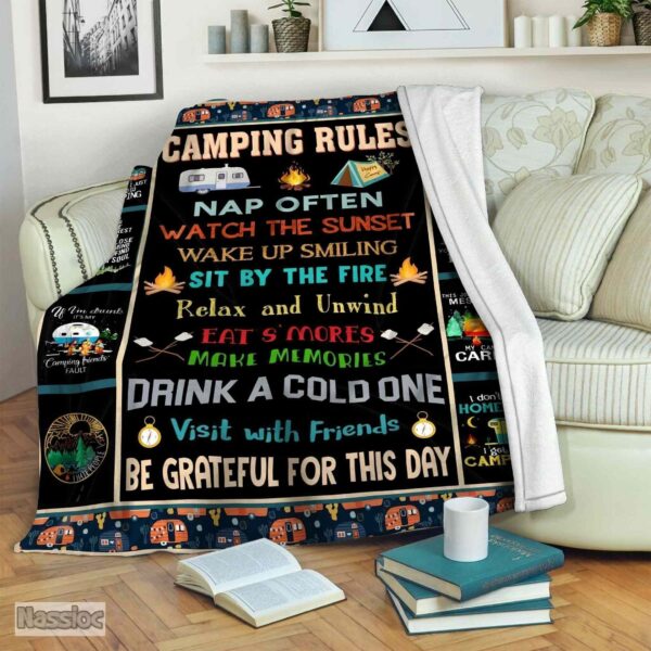 Camping Fleece Blanket Sherpa Blanket