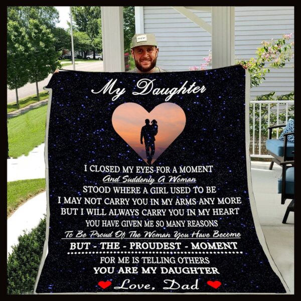 My Daughter Dad Fleece Blanket Sherpa Blanket